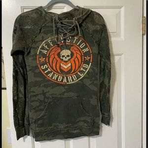 Affliction camo hoodie